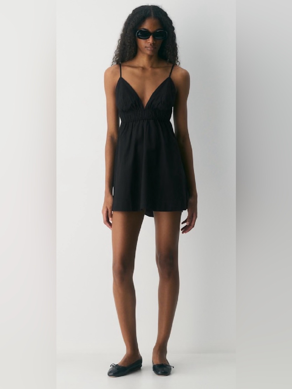 Aritzia Babaton Encourage Poplin Mini Cami Dress Size Small